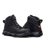 Bota Coturno Adventure Preta Em Couro Trilha 8000