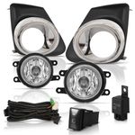 Kit Farol de Milha Corolla 2012 a 2014 Moldura Cromada Botão Original Suns