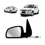 Retrovisor Celta e Prisma 2007 a 2012 Esquerdo com Controle Retrovex