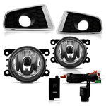 Kit Farol de Milha Sandero 2012 a 2014 Moldura e Botão Original Suns