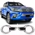 Moldura Farol de Milha Hilux 2016 a 2018 Cromado ShekParts