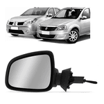Retrovisor Renault Logan Sandero 2009 a 2013 Esquerdo com Controle Retrovex