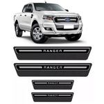 Soleira Porta Ranger Cabine Dupla Resinado Premium Preto URA
