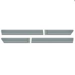 Kit Friso Lateral Ecosport 2006 a 2009 Freestyle Cinza Modelo Original