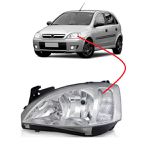 Farol Corsa G2 Montana G1 2003 a 2012 Mascara Cromada Esquerdo