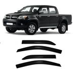 Calha de Chuva Defletor Hilux Cabine Dupla 2005 a 2015 4 Portas TG Poli