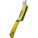 Escova de Aço com Raspador e Cabo de Plástico Western