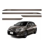 Kit Friso Lateral Slim Yaris Cinza Cosmopolita Sean Car