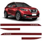 Kit Friso Lateral Kicks Vermelho Malbec Modelo Original Alto Relevo Tiger