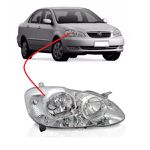 Farol Corolla 2005 a 2008 Direito Cromado