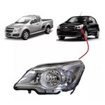 Farol Agile 2009 a 2013 Montana 2009 a 2016 Mascara Cromada Esquerdo