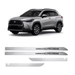 Kit Friso Lateral Slim Corolla Cross Prata Lua Nova Flash