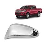Aplique Retrovisor Hilux 2016 a 2023 Esquerdo Cromado Shekparts