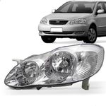 Farol Corolla 2003 a 2008 Mascara Cromada Esquerdo