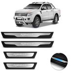 Soleira Porta Ranger CD com Led Aço Inox Escovado e Plástico Suits