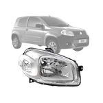 Farol Uno Vivace 2011 a 2014 Fiorino 2011 a 2021 Cromado Direito 