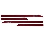 Kit Friso Lateral Slim Onix Vermelho Carmim Flash