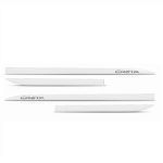 Kit Friso Lateral Creta Branco Polar com Nome Cromado Flash