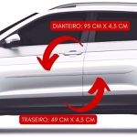 Kit Friso Lateral Slim HB20 Sedan Cinza Silk Flash