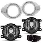 Kit Farol de Milha Ka 2015 a 2018 Moldura Cromado e Botão Modelo Original Suits