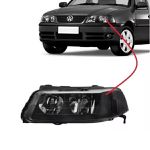 Farol Gol G3 2000 a 2005 Esquerdo Foco Duplo Mascara Negra 