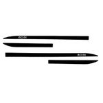 Kit Friso Lateral Slim Mobi 2016/ Preto Vulcano com Nome Cromado