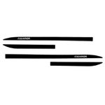 Kit Friso Lateral Slim Amarok Cab. Dupla 2010/ Preto Mystic com Nome Cromado