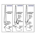 Haste Antena Teto Mega Flex - Rosca Interna 5mm Antico