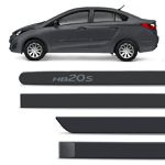 Kit Friso Lateral HB20 Sedan 2013/ Cinza Titanium Sanfris