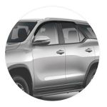 Calha de Chuva Inteiriça Slim Nova Hilux SW4 2016 A 2025 TG Poli