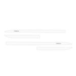 Kit Friso Lateral Slim Creta 2017/ Branco Polar com Nome Cromado