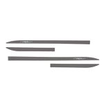 Kit Friso Lateral Slim Corolla 2008/ Cinza Granito com Nome Cromado
