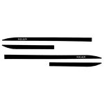Kit Friso Lateral Slim Hilux 2005/ Preto Atitude com Nome Cromado