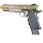 Pistola Airsoft GBB QGK 1911 R32 FULL METAL MEU - TAN