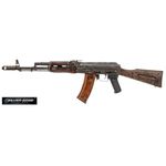 Rifle Elétrico Airsoft APS EBB AK74 SILVER EDGE BATTLE WORN VERSION REAL WOOD ASK201BW