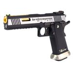 Pistola Airsoft GBB WE HI-CAPA 6" IREX FULL-AUTO BLACK / SILVER / GOLD MARKINGS