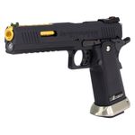 Pistola Airsoft GBB WE HI-CAPA 6" IREX FULL-AUTO BLACK / GOLD MARKINGS