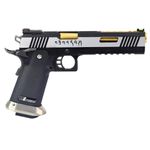 Pistola Airsoft GBB WE HI-CAPA 6" IREX FULL-AUTO BLACK / SILVER / GOLD MARKINGS