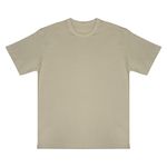 Camiseta Oversized Areia Masculina Gola Alta – Premium e Estruturada