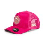 Boné de Pesca Esportivo com Aba Curvada em Suede Bad Fish - Rosa