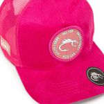 Boné de Pesca Esportivo com Aba Curvada em Suede Bad Fish - Rosa