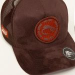 Boné de Pesca Esportivo com Aba Curvada em Suede Bad Fish - Marrom