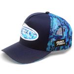 Boné Masculino Esporte Pesca Aba Curva Bad Fish Fish Blue