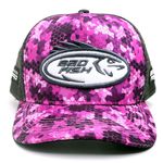 Boné Feminino Esporte Pesca Aba Curva Bad Fish Galho Rosa