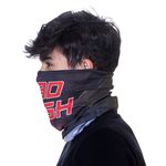 Máscara Bandana de Proteção Solar (FPS UV50) Preto e Vermelho 2