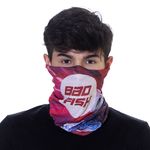 Máscara Bandana de Proteção Solar (FPS UV50) Vermelho