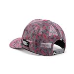 Boné Feminino Esporte Pesca Aba Curva Bad Fish Rosa e Branco