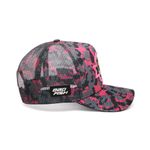 Boné Feminino Esporte Pesca Aba Curva Bad Fish Chumbo e Rosa