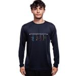 Camisa Manga Longa Masculina Dry Fit Bad Fish Isca Boa - Preto