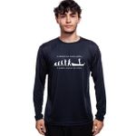 Camisa Manga Longa Masculina Dry Fit Bad Fish Evolução - Preto